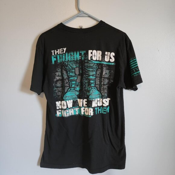 Til Valhalla Project PTSD Awareness T-Shirt Patriotic - Picture 2 of 4